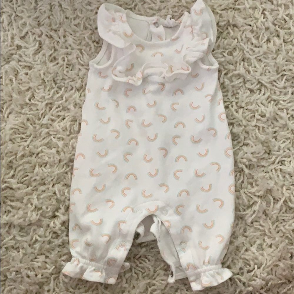Newborn rainbow romper